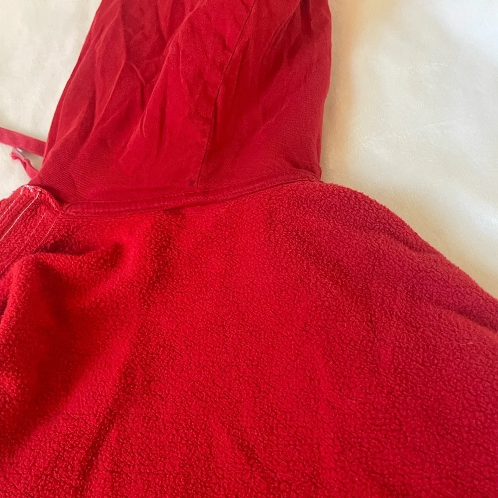 Adidas Red Hoodie with Manchester United Emblem